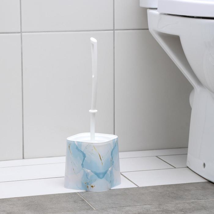 Ёршик для унитаза с подставкой &laquo;Акварель&raquo;, 11,5&times;11,5&times;35,5 см