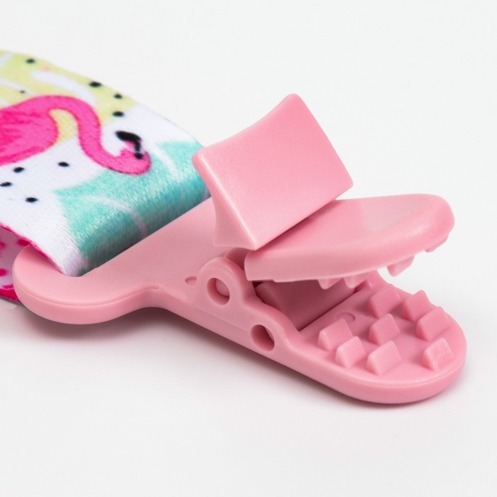 Держатель для соски - пустышки &laquo;Фламинго&raquo;, на ленте