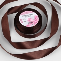 Лента атласная, 25 мм &times; 23 &plusmn; 1 м, цвет шоколадный №31