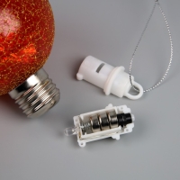 Елочный шар &laquo;Рассвет&raquo; d=8 cм, 1 LED, LR44x3 (в комплекте), свечение тёплое белое