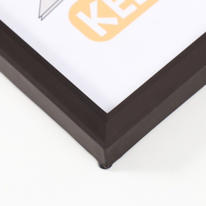 Фоторамка пластик 21х30 см 5 серия, тёмно-шоколадный (пластиковый экран)_