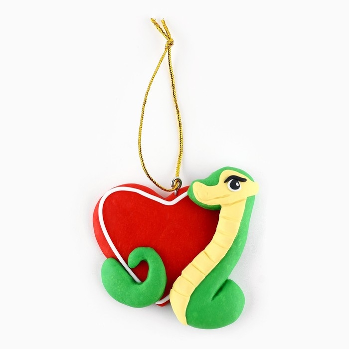 Ёлочная игрушка новогодняя &laquo;Змейка&raquo;, на Новый год, 6,5 х 5,9 см