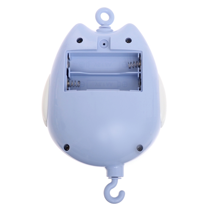 Мобиль музыкальный &laquo;Песенки совушки&raquo;, на батарейках, цвет голубой