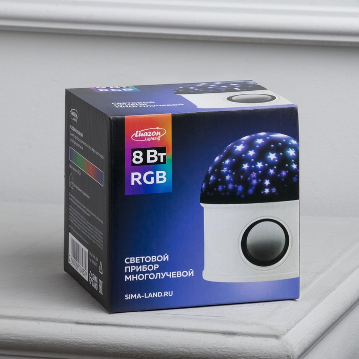 Световой прибор &laquo;Звёздное небо&raquo; 12 см, динамик, съёмная полусфера, свечение RGB, 220 В