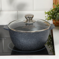 Кастрюля &laquo;Гранит&raquo;, 3 л, антипригарное покрытие, цвет серый