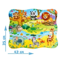 Пазлы с тактильными вставками &laquo;Зверята джунглей&raquo;, 13 деталей