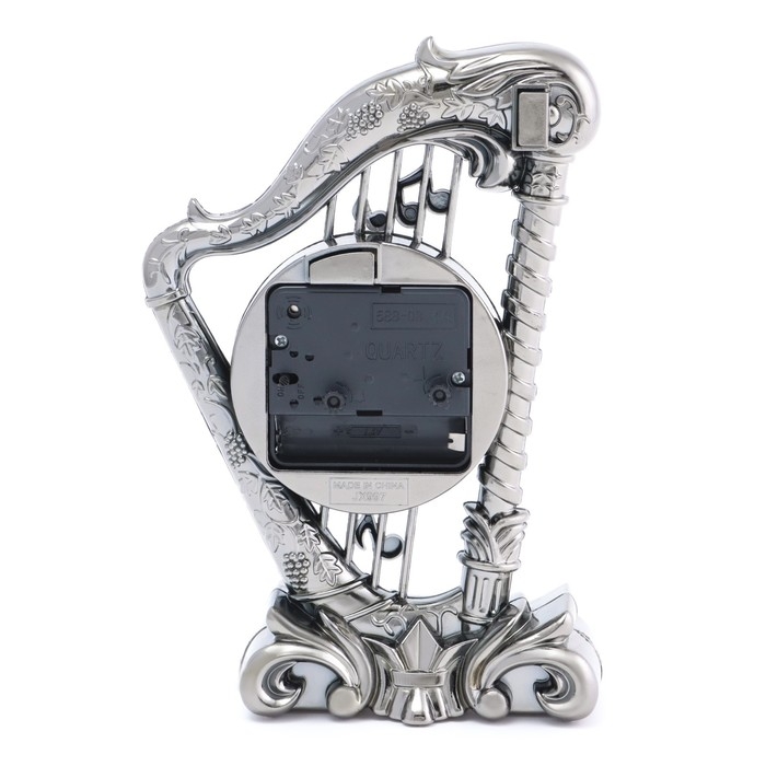 Часы - будильник настольные "Арфа", дискретный ход, циферблат d-6.5 см, 19 х 14 см, АА