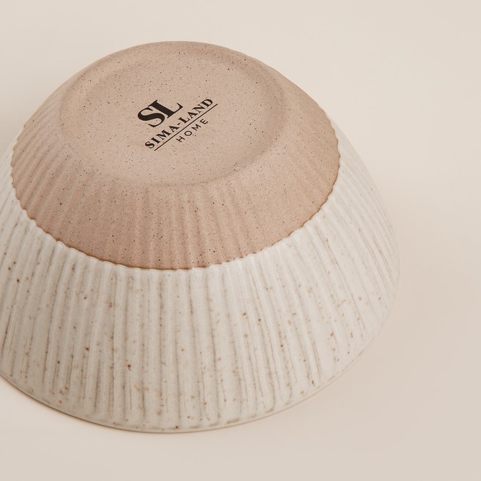 Салатник керамический SL Home &laquo;Виенто&raquo;, 1,3 л, d=19 см, цвет бежевый