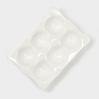 Подставка для яиц фарфорвая Magistro &laquo;Бланш&raquo;, 18&times;13 см, цвет белый