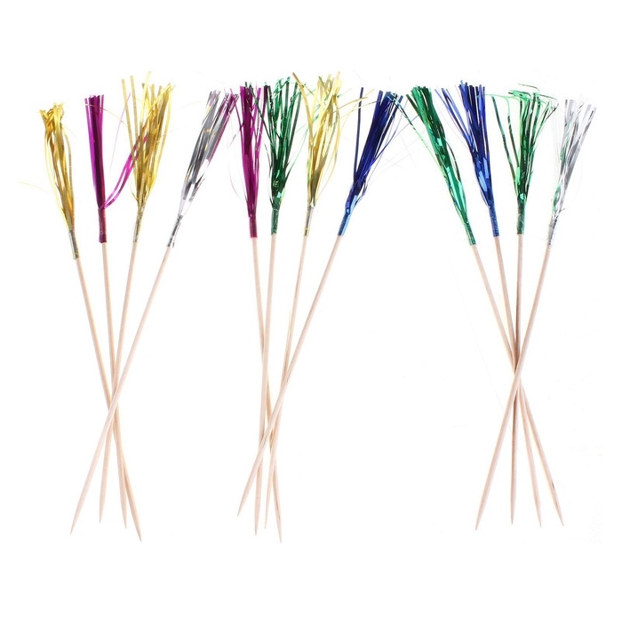 Шпажки для канапе &laquo;Праздник&raquo;, набор 12 шт., дождик