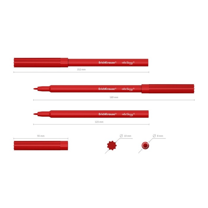 Фломастеры 18 цветов ErichKrause ArtBerry, 1-2 мм, микс