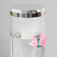 Светильник "Аквариум с рыбками" LED RGB 4,5Вт USB серебро 8,7х8,7х27 см