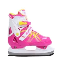 Коньки раздвижные BlackAqua, р. 35-38, для фитнеса, с роликовой платформой, цвет фуксия