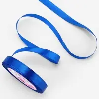 Лента атласная, 12 мм, 23&plusmn;1 м, синяя №40