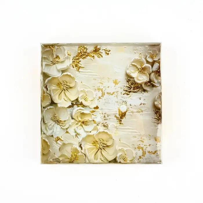 Коробка для кондитерских изделий с пластиковой крышкой &laquo;Золото&raquo;, 15 х 15 х 3 см