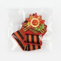 Значок деревянный с георгиевской лентой на 9 мая &laquo;Орден&raquo;, 4.5&times;6.3 см