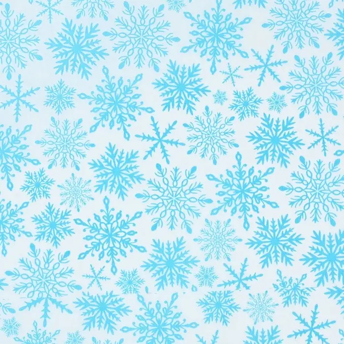 Упаковочная бумага на новый год тишью &laquo;Снежинки&raquo;, 50 х 70 см