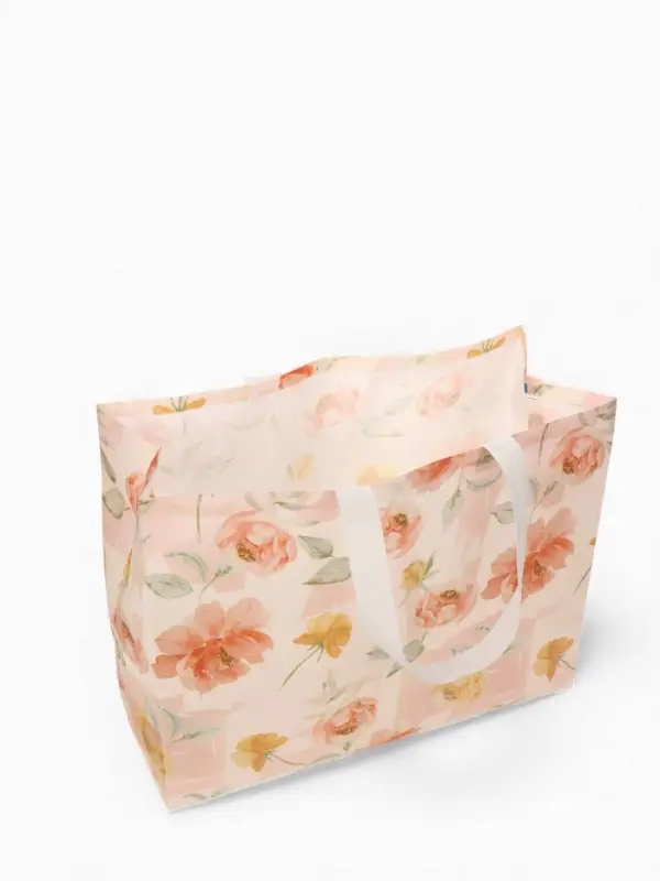 Сумка пляжная Цветы, 50*20*40, отд без молнии, розовый