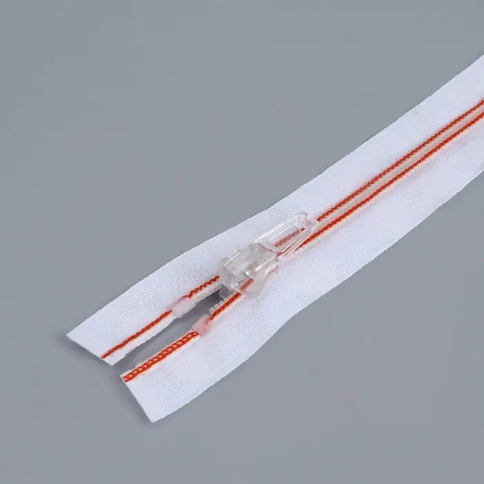 Молния &laquo;Спираль&raquo;, №5, разъёмная, замок автомат, 40 см, белая, красная