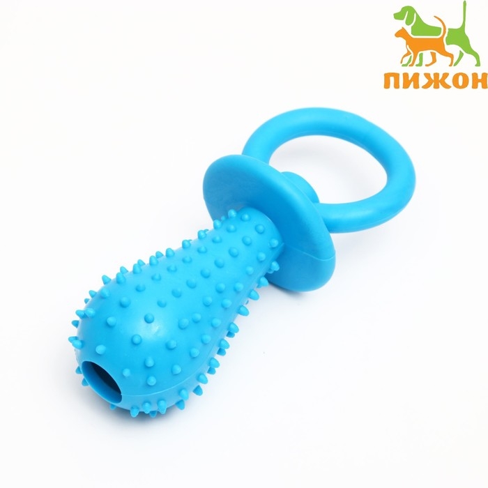 Игрушка жевательная "Соска", TPR, 10 х 3 см, голубая