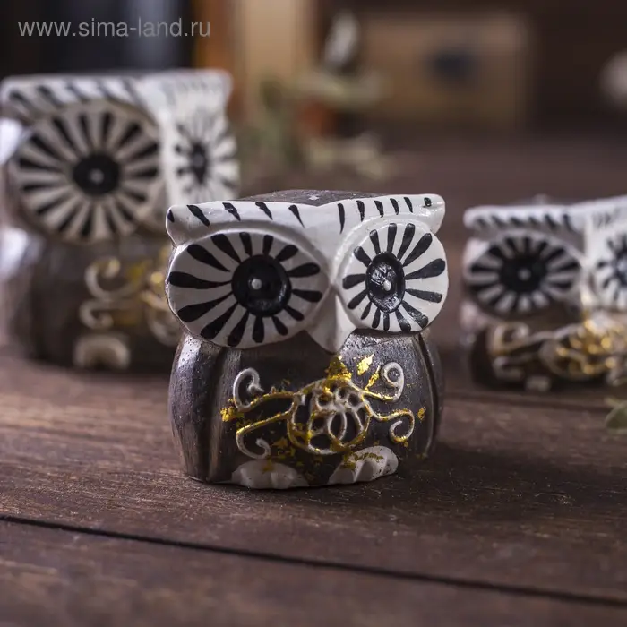 Сувенирный набор дерево "Совы с узором" 6х14х7 см