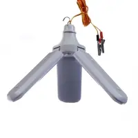 Фонарь кемпинговый, 32 Вт, SMD 2835, кабель l-1.5 м, с зажимом от 12 В, 8.4 х 8.4 х 24 см