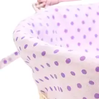 Корзина плетеная 32 х 32 х 14 см, ручка h=14 см розовый  ткань