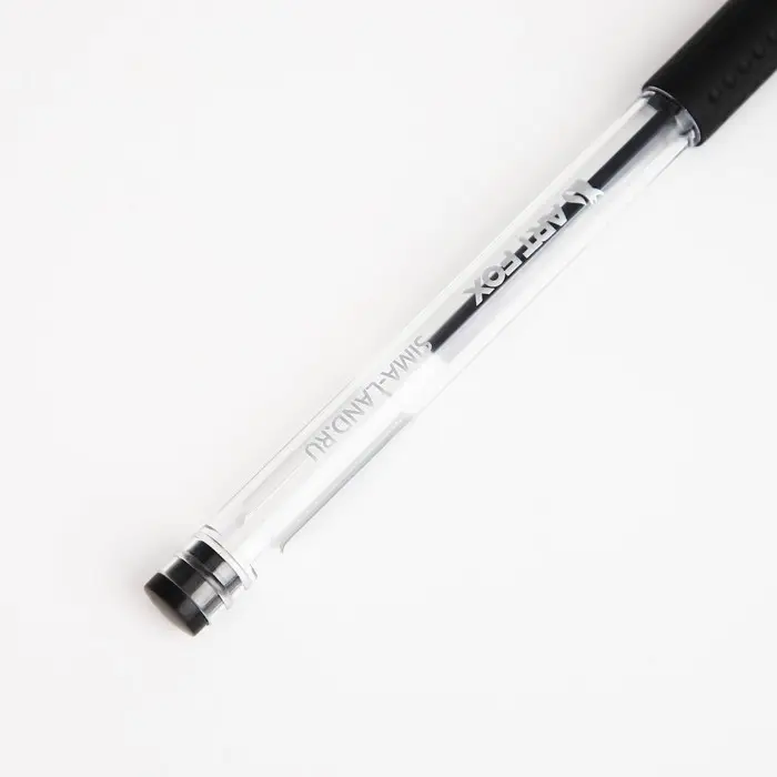 Ручка гелевая, черная паста, 0.7 мм ArtFox