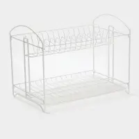 Сушилка для посуды универсальная, разборная, с поддоном, цвет белый 39,5*24*29,5см