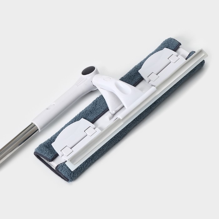 Окномойка бабочка Raccoon, стальная телескопическая ручка, микрофибра, поворот на 180&deg;, 40&times;10&times;118(150) см