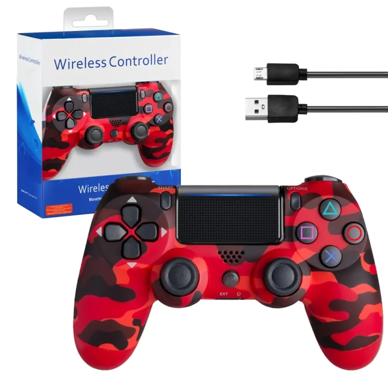 Джойстик PS4 DualShock беспроводной AA красный хаки