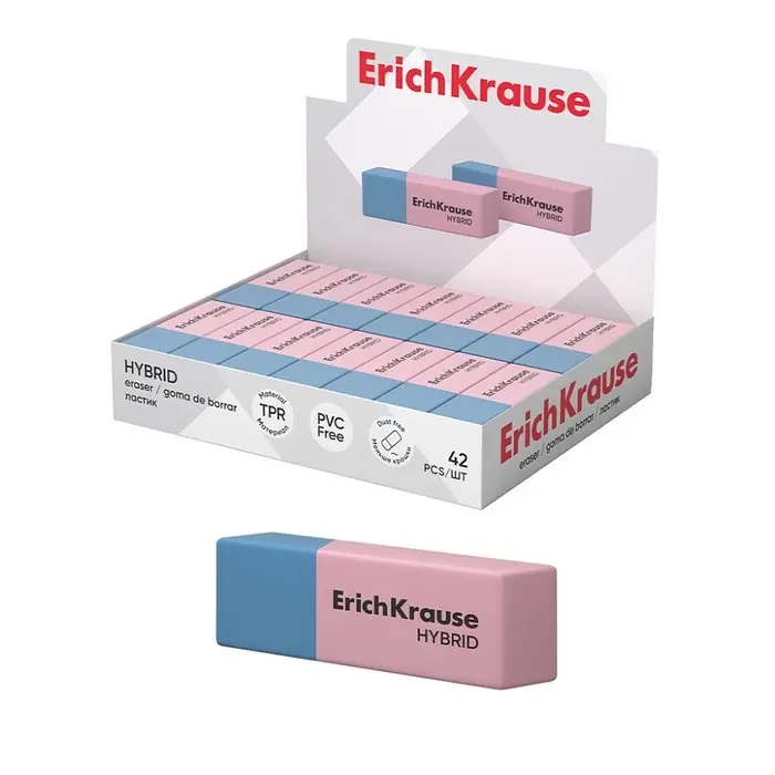 Ластик ErichKrause Hybrid, 54 х 18 х 7.5 мм, мягкий, гипоаллергенный
