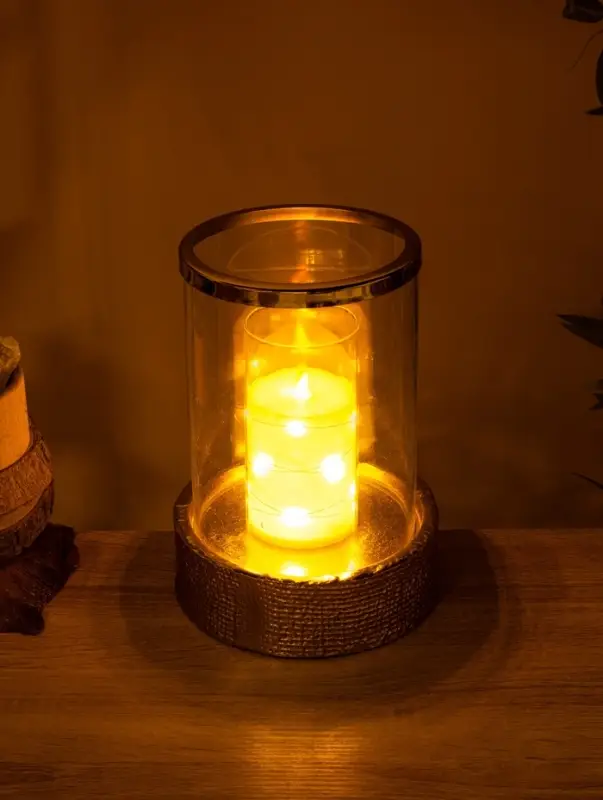 Подсвечник "Капсула" 18х18х25 см, алюминий