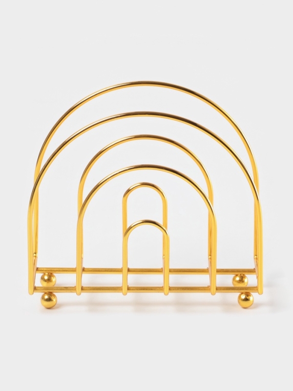 Салфетница Доляна &laquo;Лайн&raquo;, золото