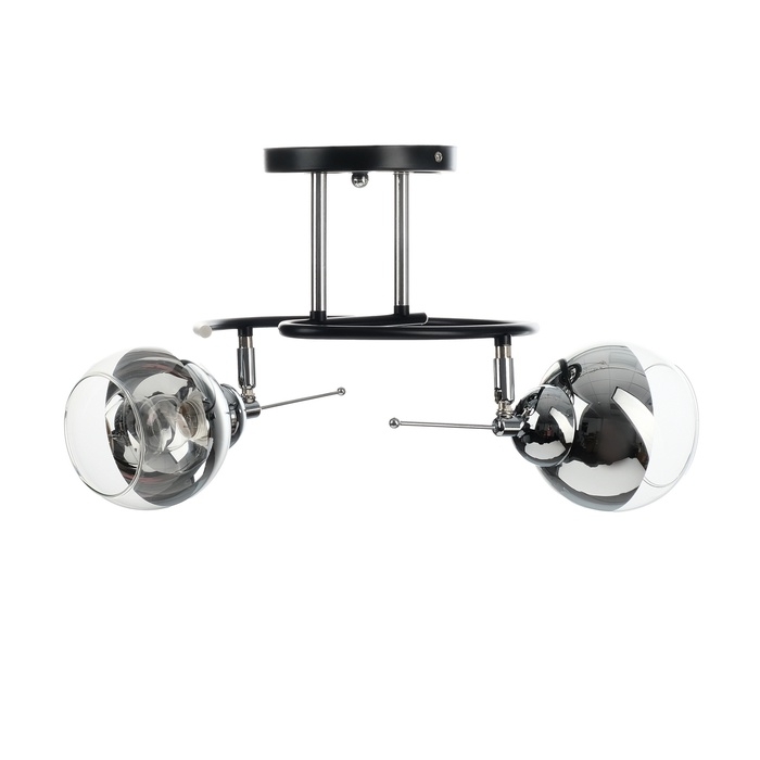 Люстра "Редо" 2хЕ27 40Вт черно-хромовый 45х30х28 см