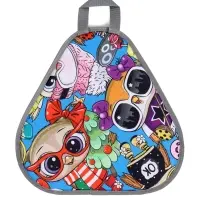 Ледянка мягкая треугольная Sova, голубой, рисунок МИКС