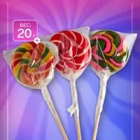 Карамель леденцовая новогодняя Lenco, &laquo;Диск&raquo;, земляника, тутти-фрутти, манго, 20 г