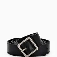 Ремень жен 05-01-02-01, Июнь2508, 3*0,3*110 см, без винта, пряж мат металл, 1 прокол, черн   1090314