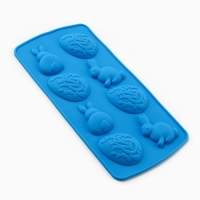 Силиконовая форма для выпечки на Пасху &laquo;Зайки&raquo;, 10.6 х 20.7 см