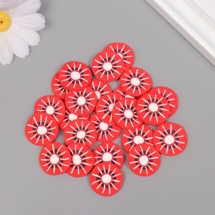 Декор для творчества PVC "Красный апельсин в разрезе" набор 20 гр 0,3х2х2 см