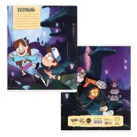 Тетрадь в клетку 24 листа, 5 видов МИКС, обложка мелованный картон, &laquo;Гравити Фолз&raquo;