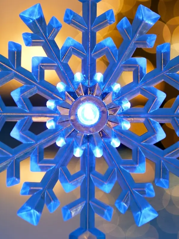 Подвеска светодиодная &laquo;Снежинка&raquo; 14 см, 1 LED, от батареек LR41&times;3, свечение RGB