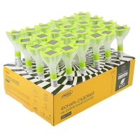 Садовый светильник на солнечной батарее &laquo;Цветок зелёный&raquo;, 6 &times; 29 &times; 6 см, 1 LED, свечение белое