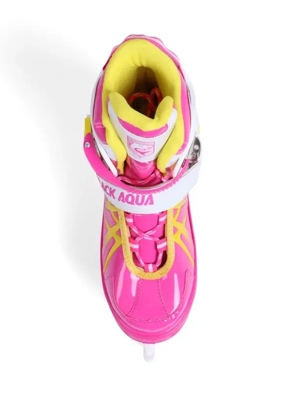 Коньки раздвижные BlackAqua, р. 39-42, для фитнеса, с роликовой платформой, цвет фуксия