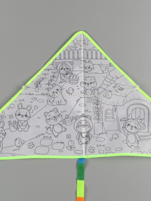 Funny toys Воздушный змей - раскраска, зверятки, 80 см