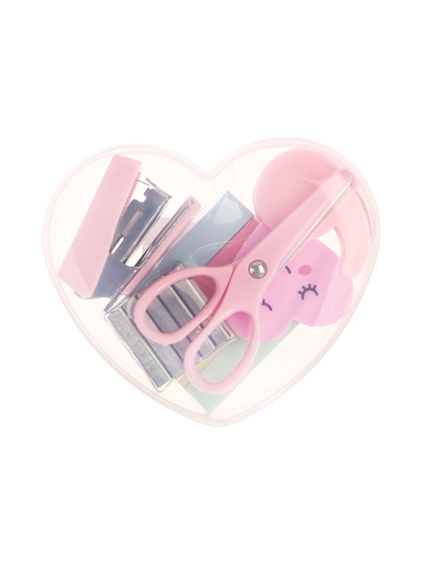 Степлер №10, от 5л, скобы 500шт, дисп.с клейк.лент10мм*2м,ножн,ластик,блок50л-4цв-10х49мм