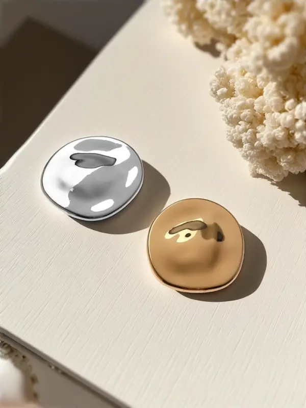 Брошь "Декоративная пуговица" набор 2 шт, цветной