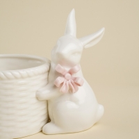 Конфетница SL Home &laquo;Лесные кролики&raquo;, 15&times;9&times;12,5 см, цвет белый