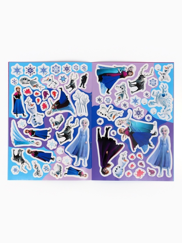 Книга с наклейками "Найди отличия" для набора 10362084, А5, 16 стр., Холодное сердце