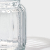 Банка стеклянная для хранения сыпучих продуктов Доляна &laquo;Зайка в золотом&raquo;, 230 мл, с керамической крышкой